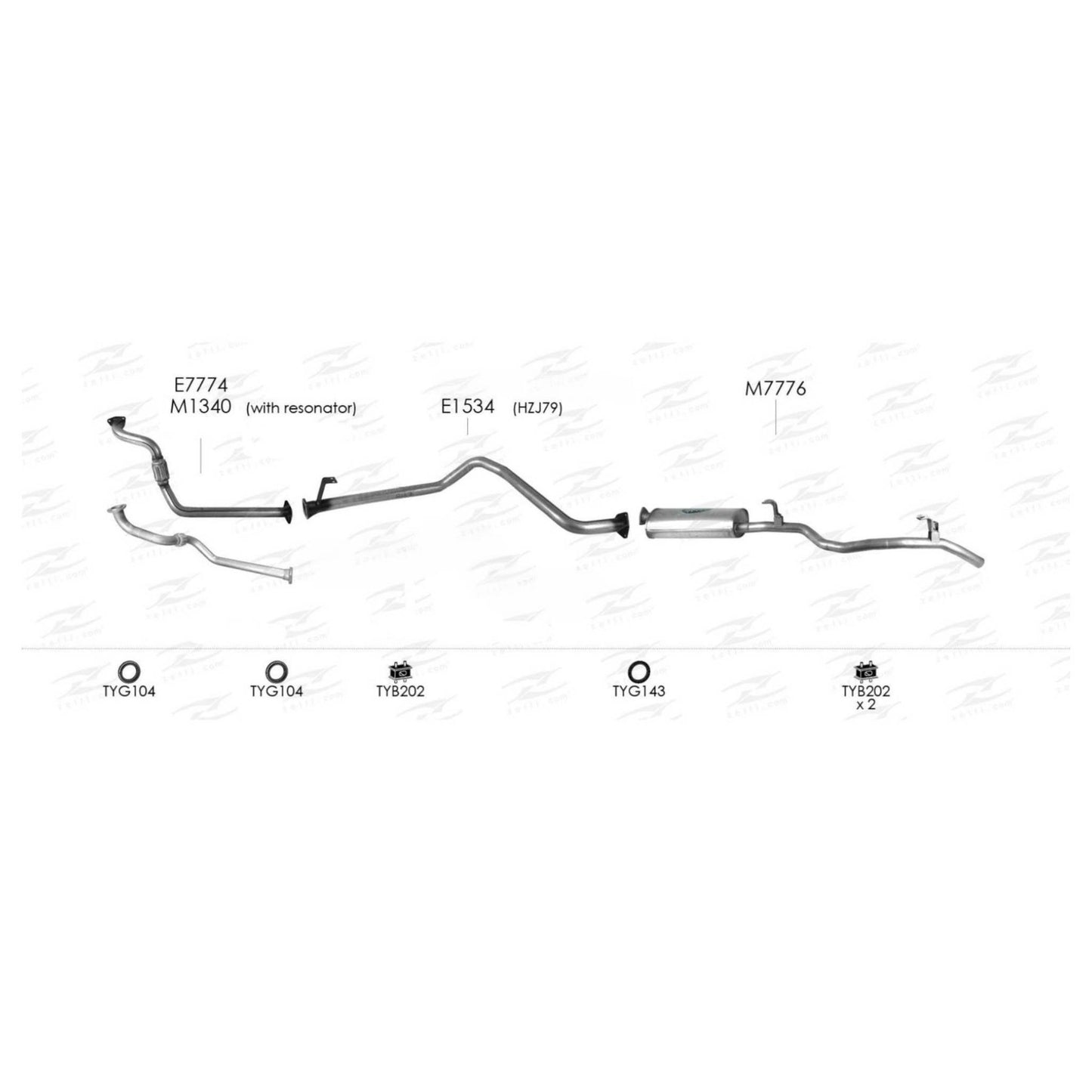 Standard Replacement Connecting Pipe - 79 Series 4.2L 1HZ (01/1999 - 01/2007)