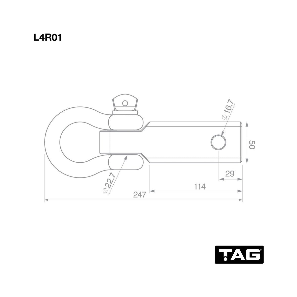 Recovery Hitch - Fixed Bow Shackle (4.75T) (view 3)
