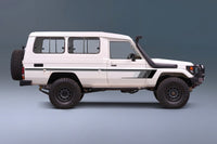 Broome body stripe kit - J75 Series Toyota Land Cruiser Troop Carrier black gradient vehicle