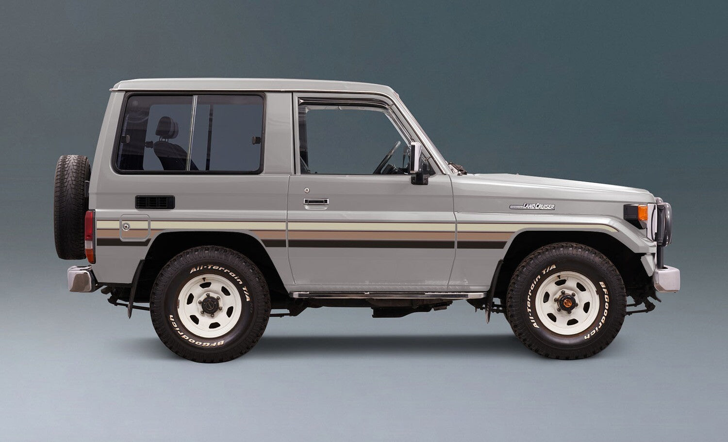 Brussels body stripe kit - BJ70/BJ71/Bundera SWB Land Cruiser blue gradient vehicle