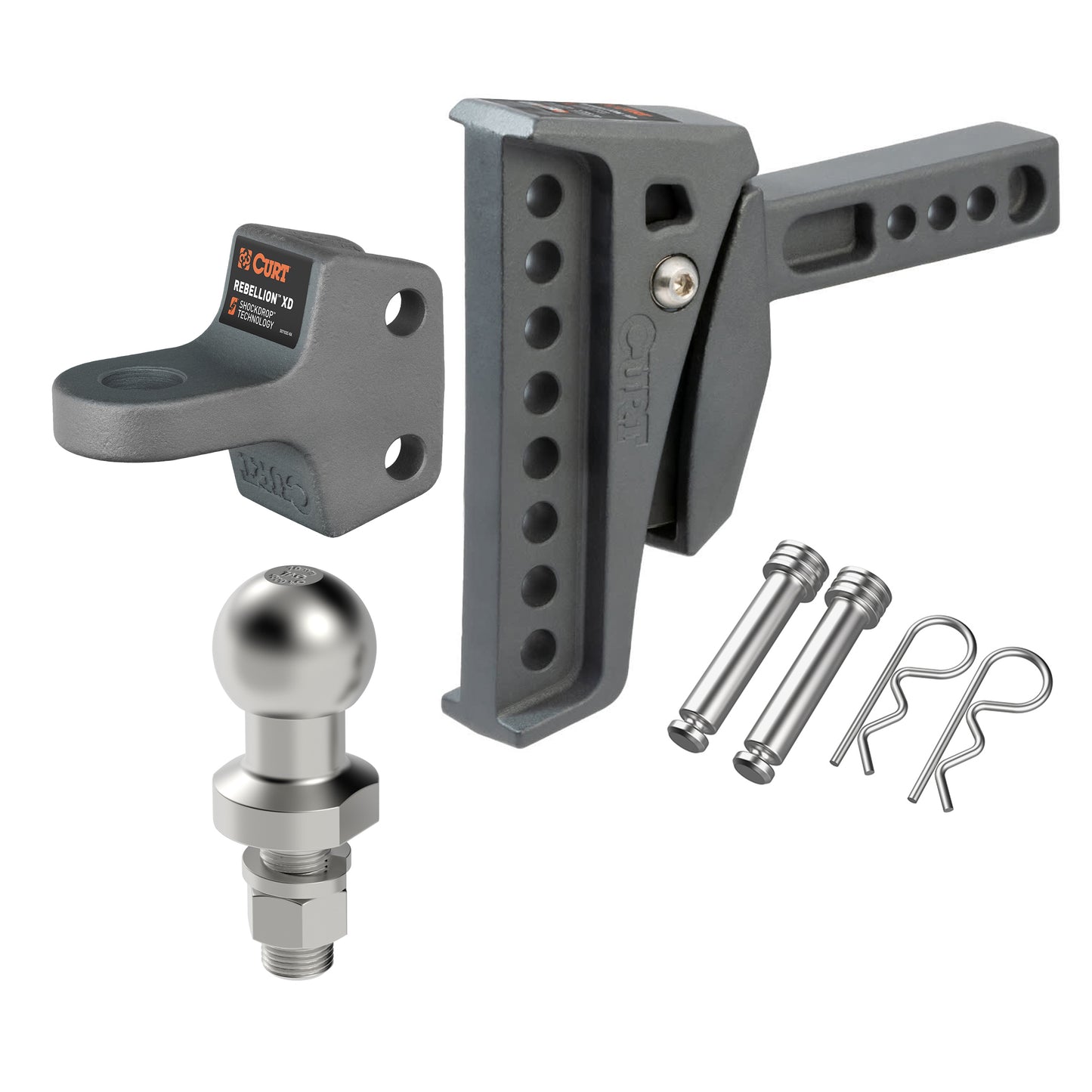 CURT Rebellion XD ShockDrop Ball Mount Kit (view 3)