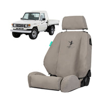 Black Duck Canvas Seat Covers for the Toyota LandCruiser 75 Series Ute (01/1985 - 09/1999)