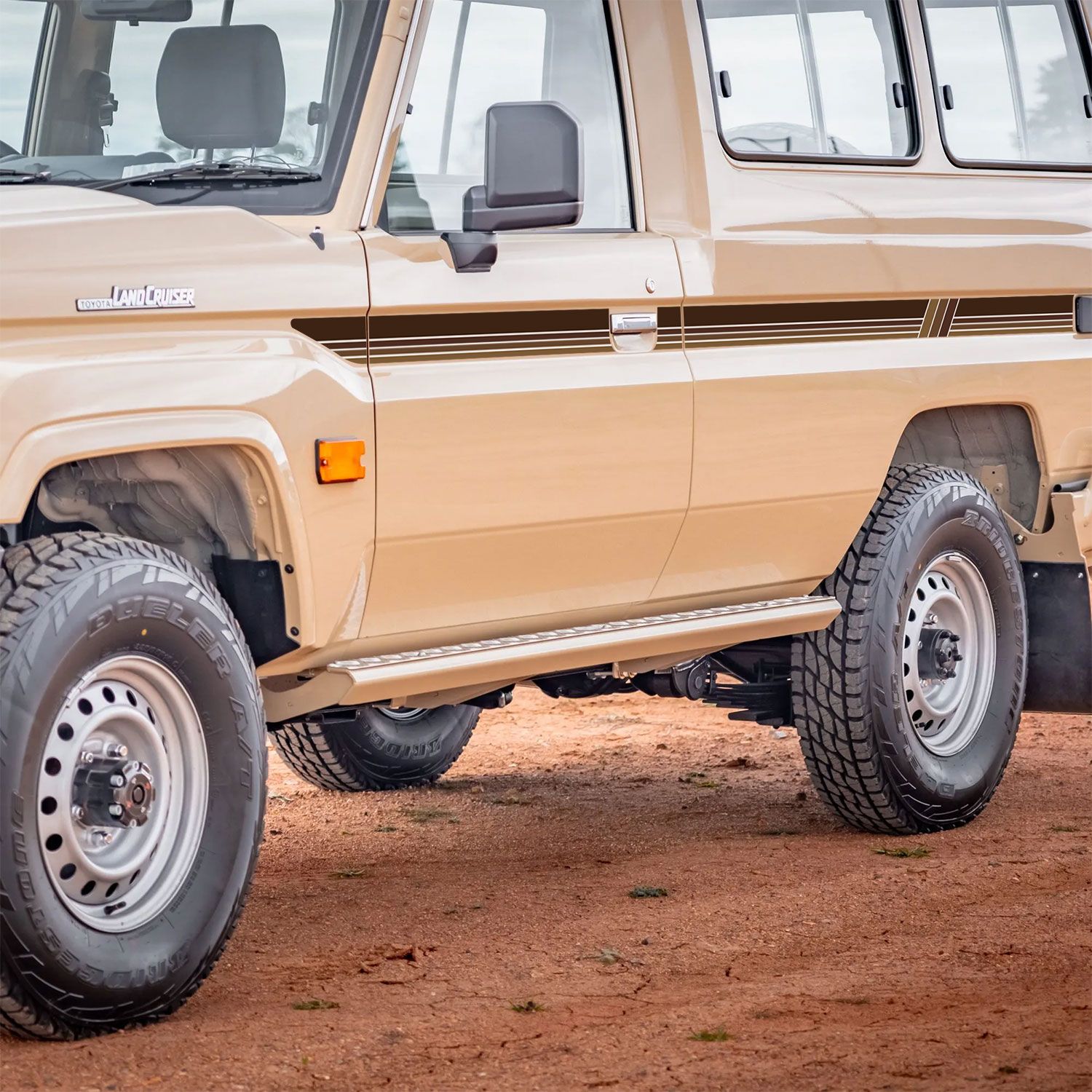 Touge source image 17 for Decal Body Stripe Kit (Mount Isa) - 78 Series Troop Carrier (1999-)