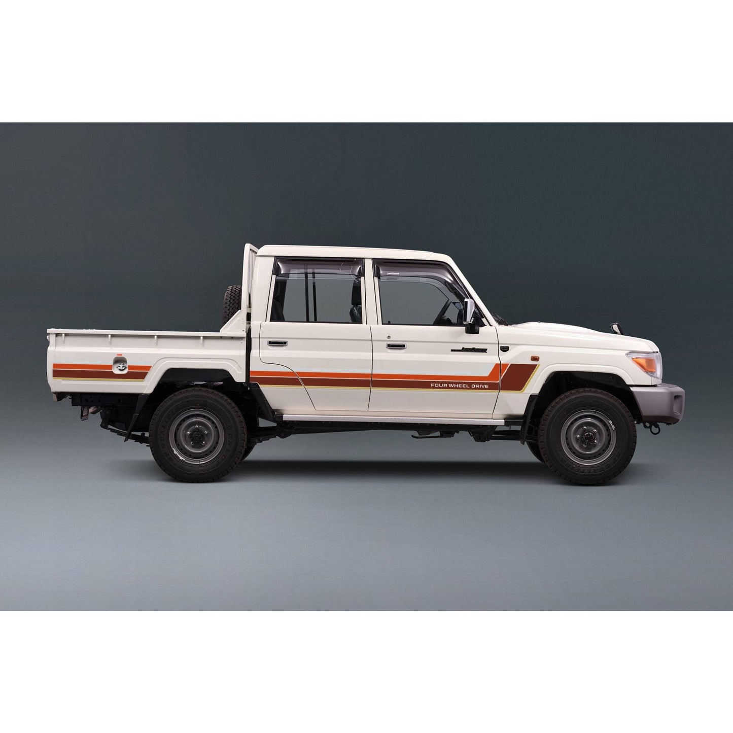 Decal Body Stripe Kit (Renmark) for the Toyota LandCruiser 79 Series Dual Cab (2012-) (view 4)