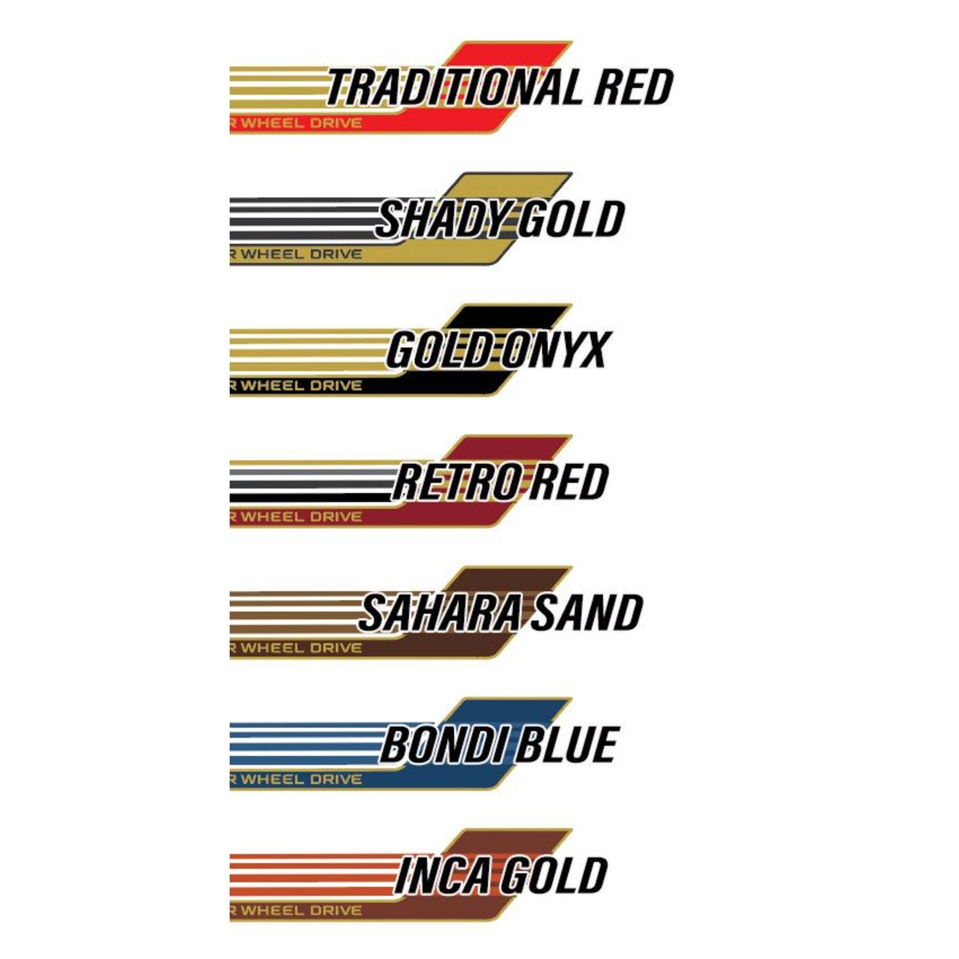 Decal Body Stripe Kit (Townsville) for the Toyota LandCruiser 79 Series Dual Cab (2012-) (view 14)