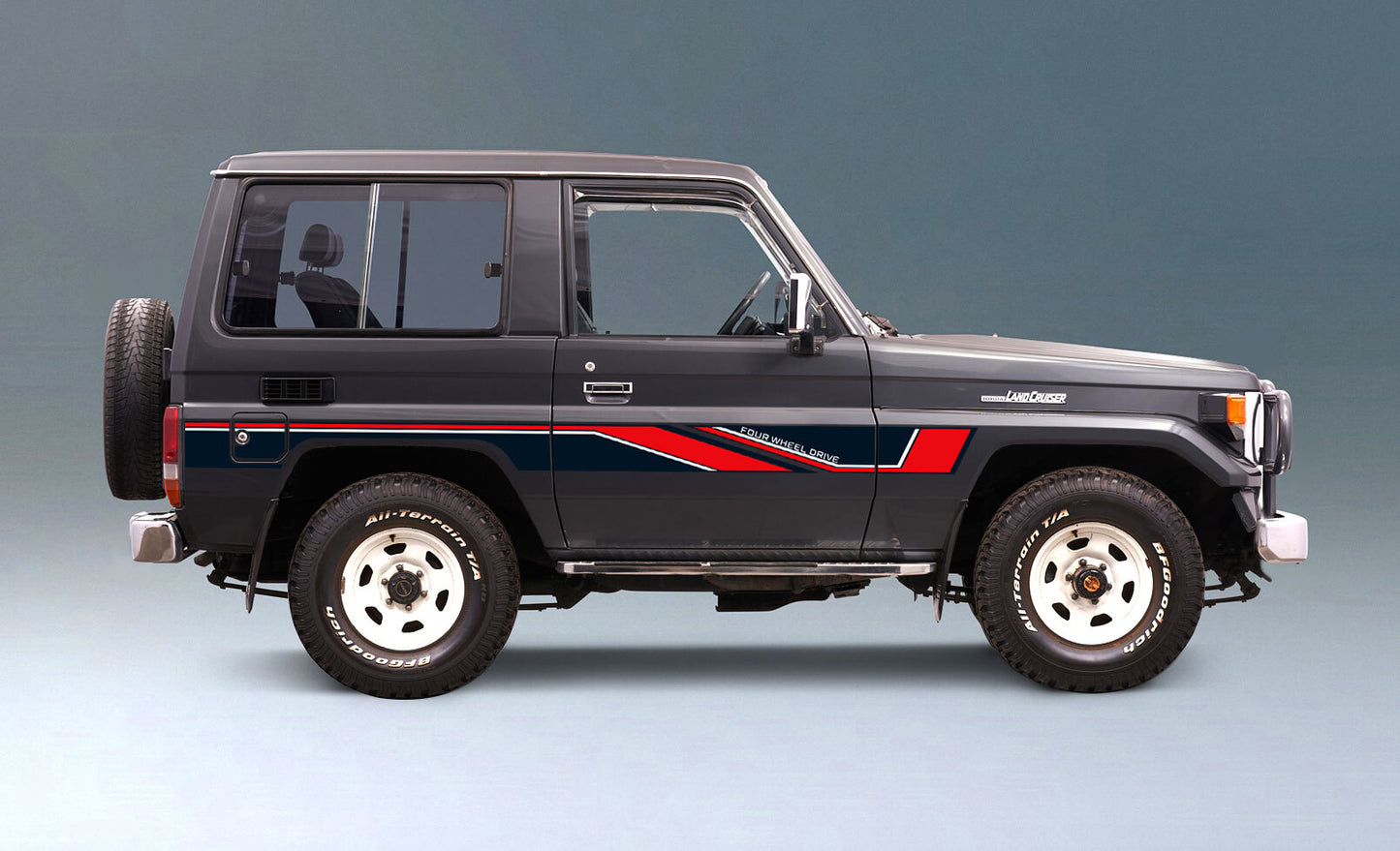 70 Series Land Cruiser Decal Body Stripe Kit (Barossa) -  71 Series/Bundera (1984–)