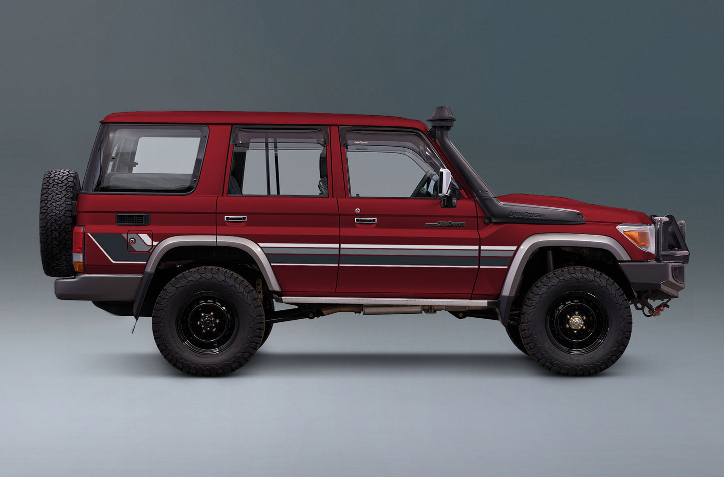 70 Series Land Cruiser Decal Body Stripe Kit (Renmark) - 76 Series (2007-)