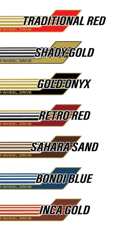 70 Series Land Cruiser Decal Body Stripe Kit (Townsville) - 78 Series Troop Carrier (1999-)