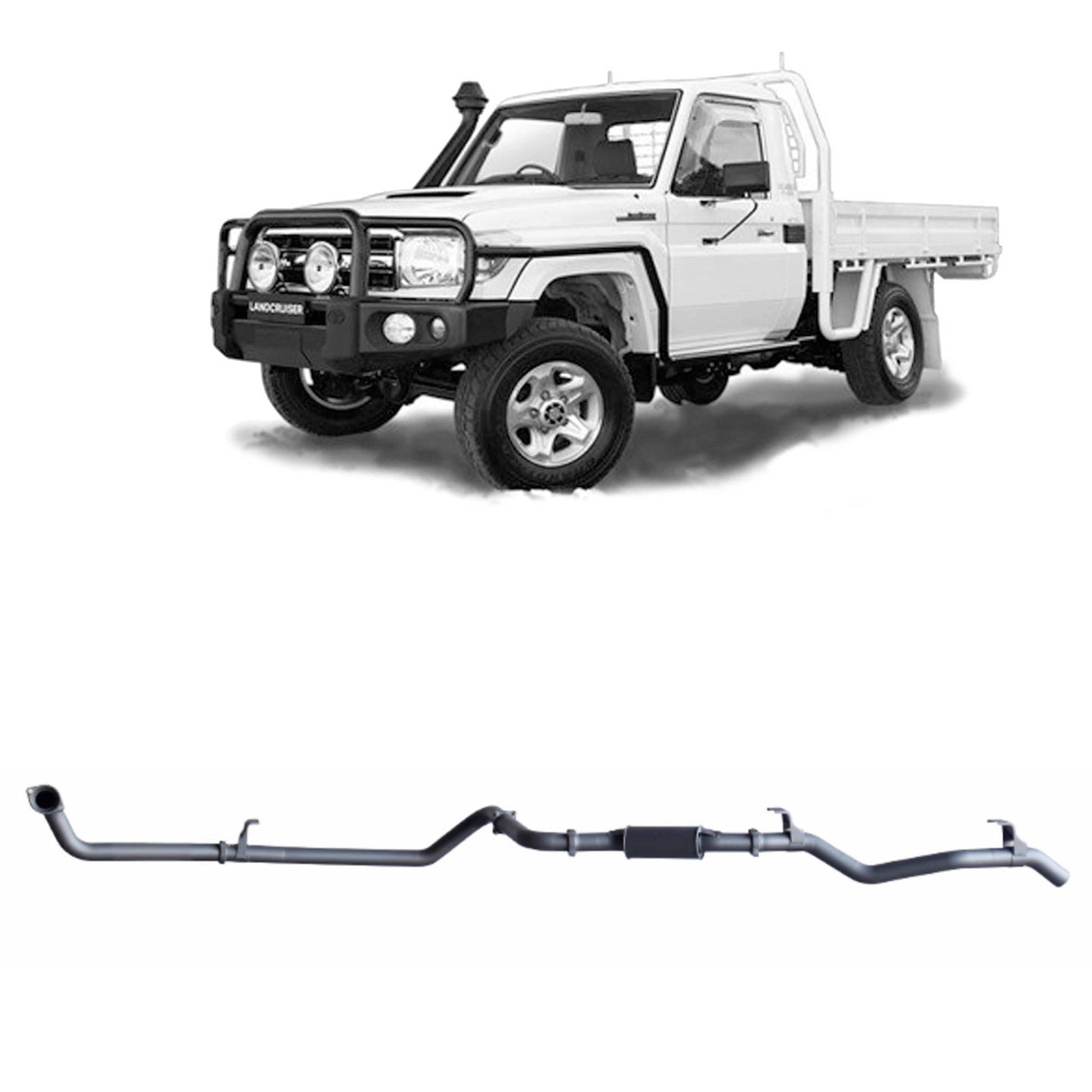 70 Series Land Cruiser Extreme Duty Exhaust - 79 Series 4.2L TD (01/2001 - 01/2007)