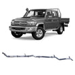 70 Series Land Cruiser Extreme Duty Exhaust - 79 Series Dual Cab with Auxiliary Fuel Tank (01/2012 - 10/2016)