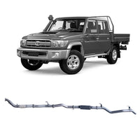 70 Series Land Cruiser Extreme Duty Exhaust - 79 Series Dual Cab with Auxiliary Fuel Tank (01/2012 - 10/2016)