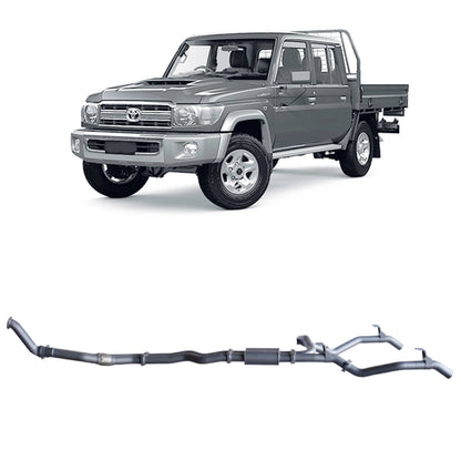 70 Series Land Cruiser Extreme Duty Twin Exhaust - 79 Series Dual Cab (10/2012 - 10/2016)
