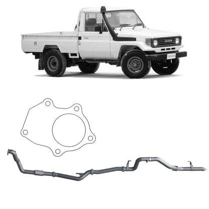70 Series Land Cruiser Redback Extreme Duty Exhaust for Toyota Landcruiser 78 Series (01/1990 - 01/2007), Toyota Landcruiser 75 Series (03/1990 - 11/1999)