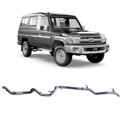 70 Series Land Cruiser Redback Extreme Duty Exhaust for Toyota Landcruiser 78 Series Troop Carrier (03/2007 - 10/2016)