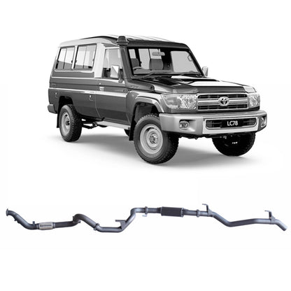 70 Series Land Cruiser Redback Extreme Duty Exhaust for Toyota Landcruiser 78 Series Troop Carrier (03/2007 - 10/2016)