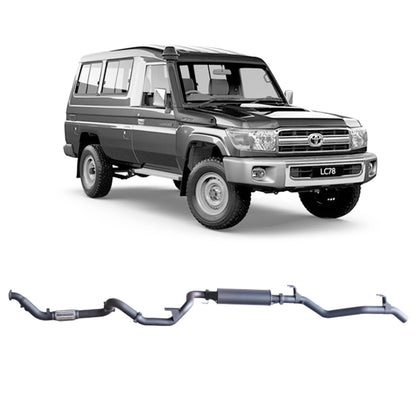 70 Series Land Cruiser Redback Extreme Duty Exhaust for Toyota Landcruiser 78 Series Troop Carrier (03/2007 - 10/2016)
