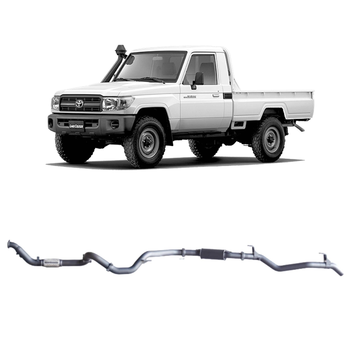 Toyota Land Cruiser Redback Extreme Duty Exhaust for Toyota Landcruiser 79 Series Single Cab (03/2007 - 10/2016)