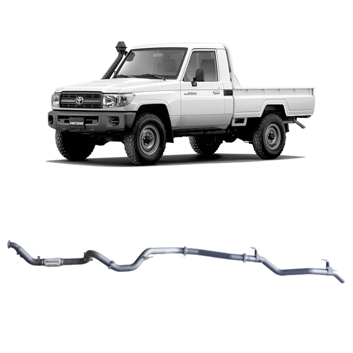 Toyota Land Cruiser Redback Extreme Duty Exhaust for Toyota Landcruiser 79 Series Single Cab (03/2007 - 10/2016)
