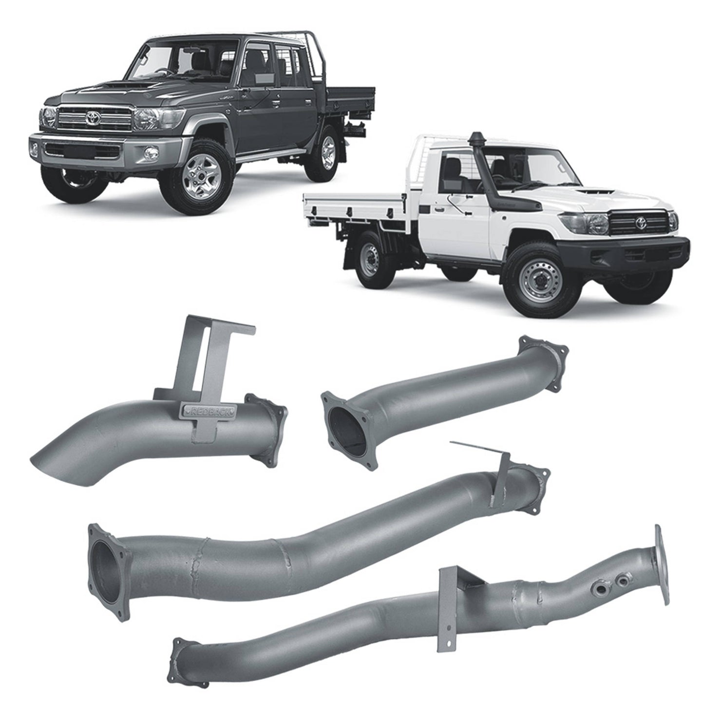 Extreme Duty 4" Turbo Back Exhaust - 79 Series Single & Dual Cab (11/2016 - On)
